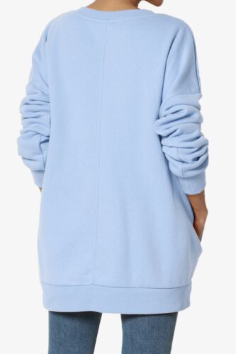 TheMogan S~3X Casual Cozy Oversized V-Neck Fleece Pullover Sweatshirts - Picture 153 of 229