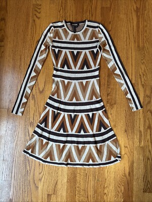 BCBG Maxazria Malina Silk/Cotton Sweater Dress XS