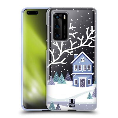 HEAD CASE DESIGNS WINTER COTTAGES SOFT GEL CASE FOR HUAWEI PHONES 4