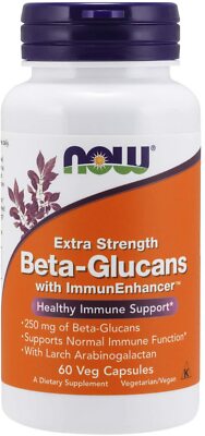 NOW FOODS, BETA-GLUCANS Immunsystems Extrastärke 60 Veg. Kapseln SUPER PREIS