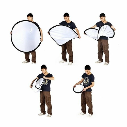 5 in 1 Photo Reflector Softbox Diffuser Collapsible Triangle Portable Panel 80cm - Picture 3 of 7