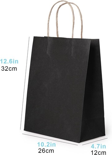 30 pcs BULK Kraft Paper Bags Brown Gift Shopping Carry Craft Retail Bag Reusable - Picture 27 of 109