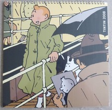 2008 - CALENDRIER TINTIN -12 grandes IMAGES 30x30cm PERSONNAGES -NEUF- HERGE