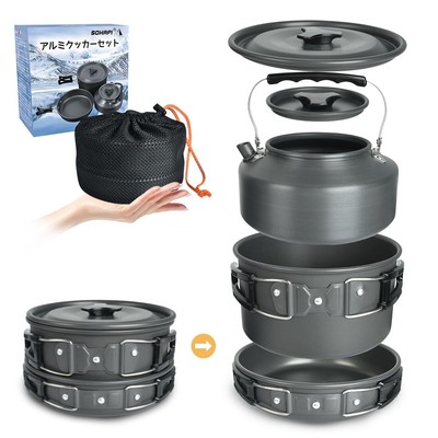 Sohapi Aluminum Cooker Set Camping Equipment Pot Outdoor Kettle Cooker D4-HWG