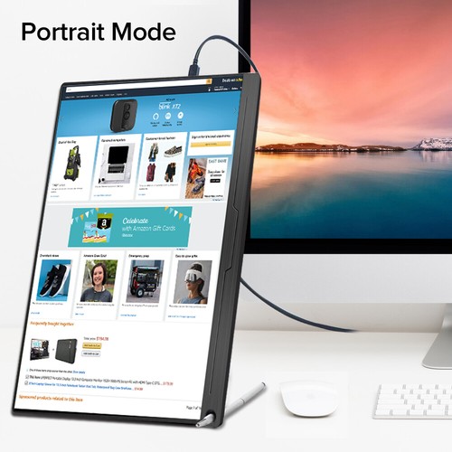 15.6" 16:9 HDMI/USB C Ultra Full HD Screen Portable Monitor IPS Display Lapdock - Picture 8 of 13