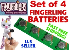 SET of 4 NEW BATTERIES WowWee FINGERLINGs Monkey Unicorn sloth FAST FREE SHIP