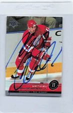 2002/03 Upper Deck #308 Mathieu Dandenault Red Wings Signed Auto *H1626