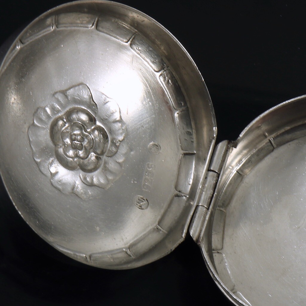 Georg Jensen. Sterling Silver Pill Box #79. Early version from