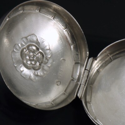 Georg Jensen. Sterling Silver Pill Box #79. Early version from