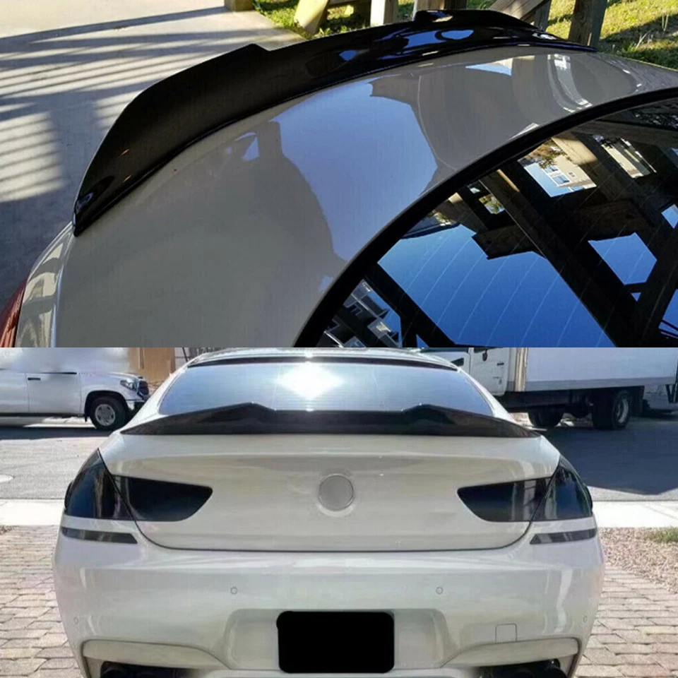 For 2012-2018 BMW 6 Series Gran Coupe F06 M6 PSM Style Gloss Black Rear Spoiler Foto 2 de 4
