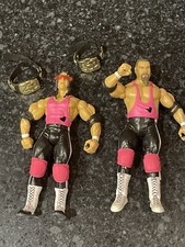 WWE Jakks Superstars Hart Foundation Bret Hitman Jim Anvil Neidhart LE Figures