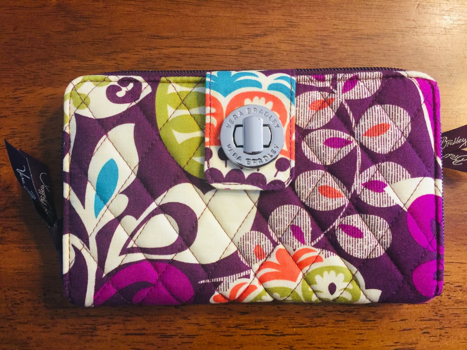 NWT- Authentic Vera Bradley-Turn Lock Wallet - Brand New with | eBay
