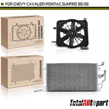 Ac Condenser Cooling Fan Assembly Kit For Chevy Cavalier 95-05 Pontiac Sunfire Ac Condenser Cooling Fan Assembly Kit For Chevy Cavalier 95-05 Pontiac Sunfire