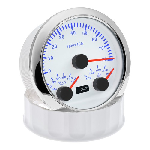 85mm 3 IN 1 Tachometer 8000RPM with Oil Pressure 0-150PSI Water Temp 140-250℉ - Picture 13 of 14