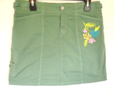 Fresh Produce S Casual and Comfy Green Embroidery Floral Cruiser Skort Skirt