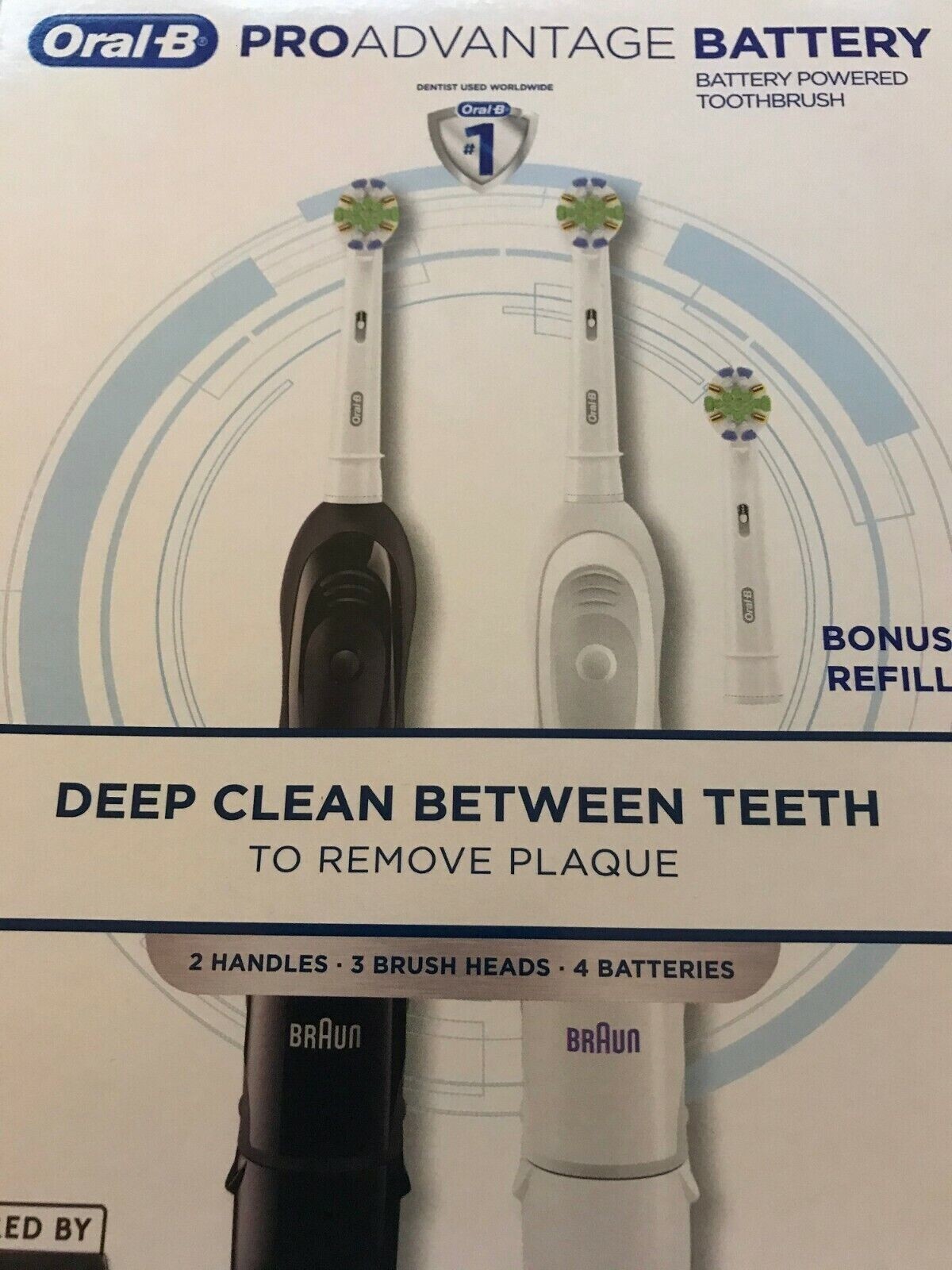 OralB Pro Advantage Battery Powered Toothbrush, 2 pk eBay