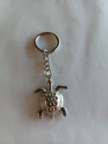 Mini porte-clés figurine tortue dangling ton argent - Photo 1/2