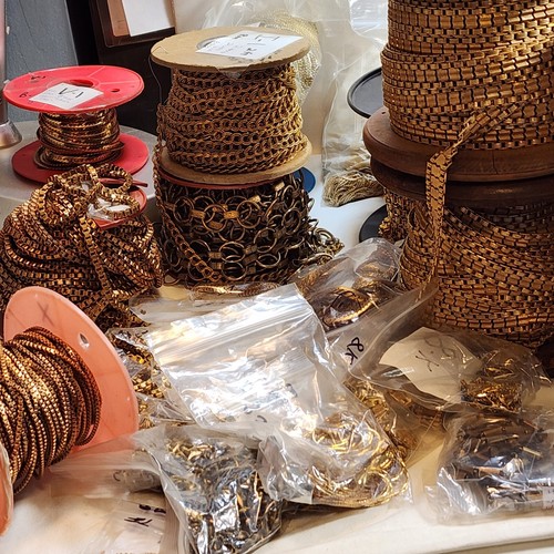 HUGE Brass Chain Lot Most Miriam Haskell & RARE Fancy Antique Art Deco U Choose - Picture 2 of 64