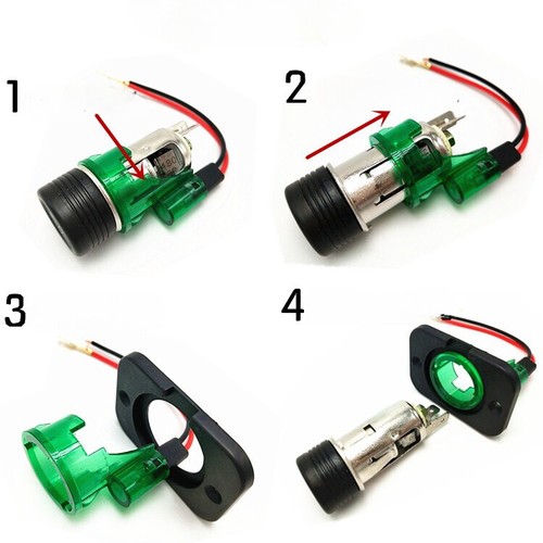 Car Cigarette Cigar Lighter Socket 12V Illuminated Replacement Kit Light Up - Picture 5 of 5