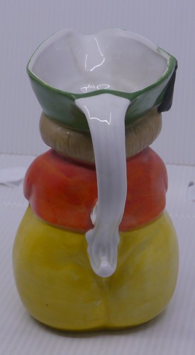 ANTIQUE GERMAN PORCELAIN TOBY JUG, PITCHER, GOOGLY EYE MAN WITH PIPE - Picture 6 of 7