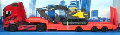 Burago escala 1/43 18-32312 - Camión Volvo FH16 y excavadora Volvo - rojo - Imagen 3 de 5