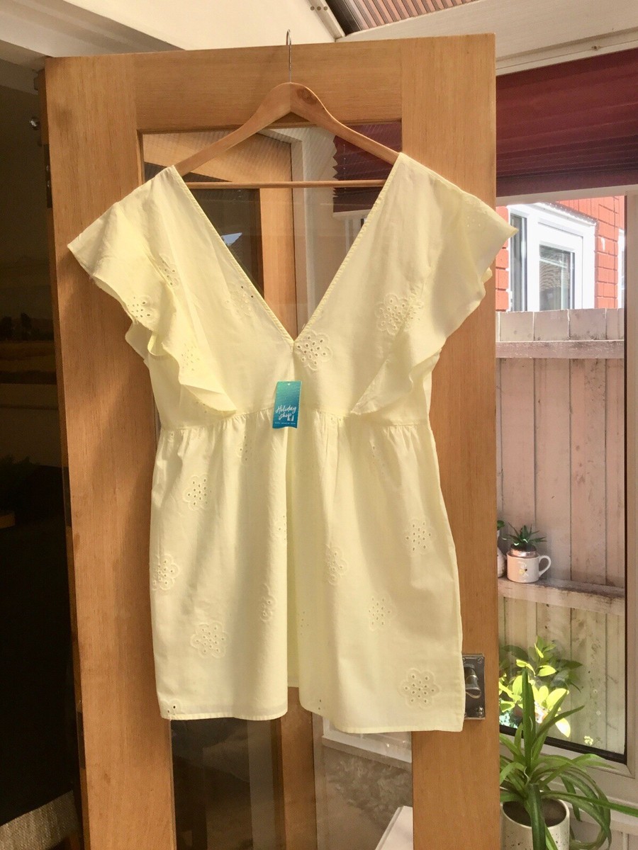 Papaya 100% Cotton Beach Dress Cover Up Size M 12 14 Broderie Anglaise  Matalan