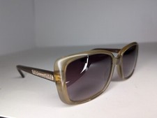 Vtg GUESS Oversized Sunglasses Women's Butterfly Brown Gold 0914