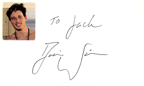 Brian Wimmer Signed Auto 3x5 Index Card Nightmare on Elm St. 2 - 第 1/2 張圖片
