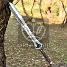 Greek  Xiphos Gladius Short Sword Hunting Outdoor Survival Forest Machete+Sheath