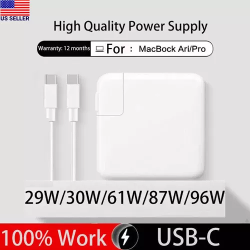 New Charger for MacBook Pro 14 16 inch 2022 2021 M2 M1 Power Adapter USB-C Cable