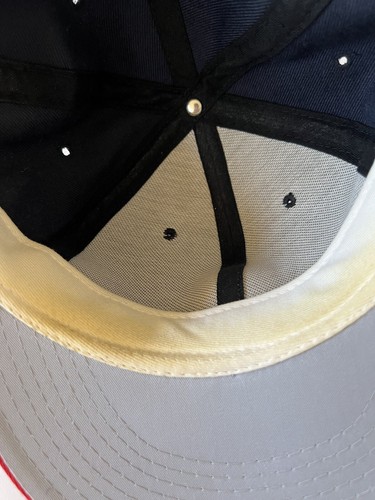 Chicago White Sox Hat VTG New Era Pro Model Blue Red Script C Wool 6 7/8 MLB - Picture 8 of 11
