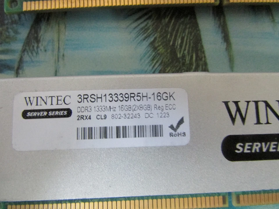 Wintec Server Series 16GB (2X 8GB) DDR3 1333 PC3 RDIMM ECC RAM 3RSH13339R5H-16gk - Image 2 of 2