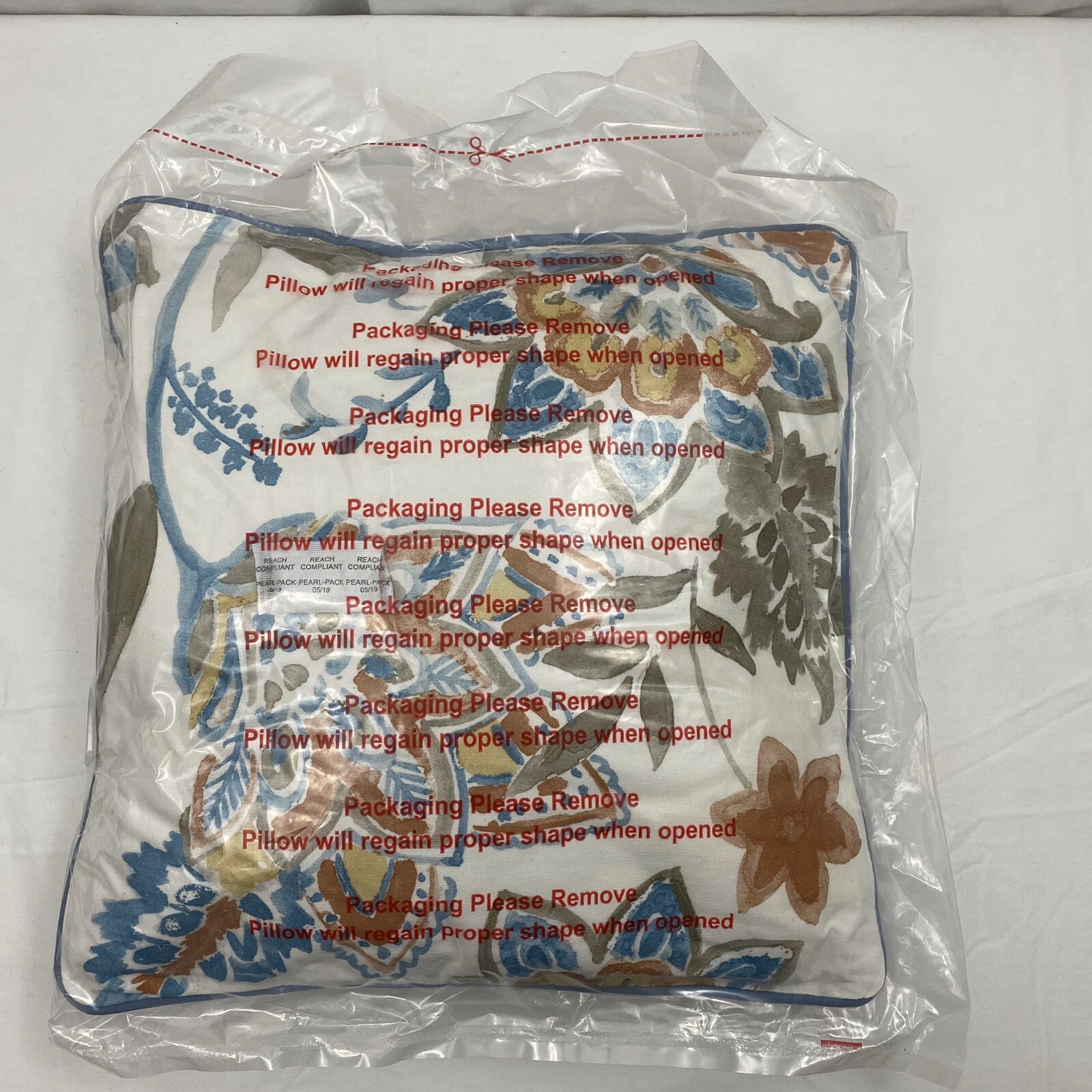 Threshold Watercolor Floral Throw Pillow Square 18in x 18in New Factory Sealed