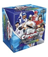 2023 Topps Chrome Sapphire Baseball Factory Sealed Box MLB Cards In Hand