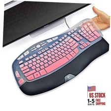 Premium Ultra Thin Silicone Keyboard Protector Compatible with Logitech Pink