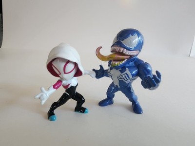 Jada Marvel Die Cast Metal Spider Gwen Ghost Spider & Venom Figures 2pc