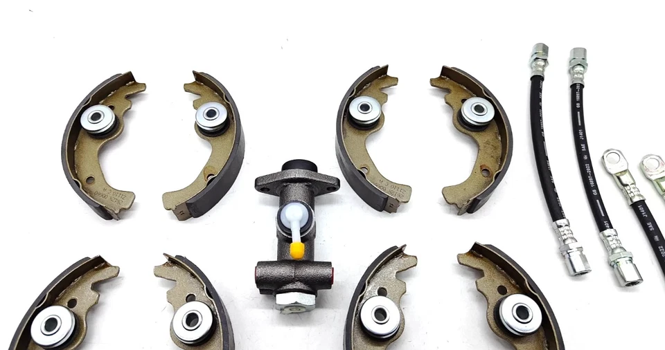 KIT IMPIANTO FRENI FIAT 500 F L 4 TUBI 1 POMPA FRENI 4 CILINDRETTI 8 GANASCE - Image 4 of 4