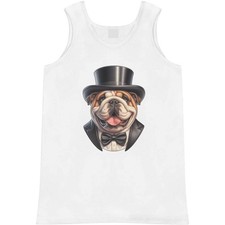'Bulldog Wearing Evening Dress' Adult Vest / Tank Top AV055890 