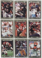 9 Different 1990 Action Packed Football cards Smith, Lott, Long, Newsome NM/MT