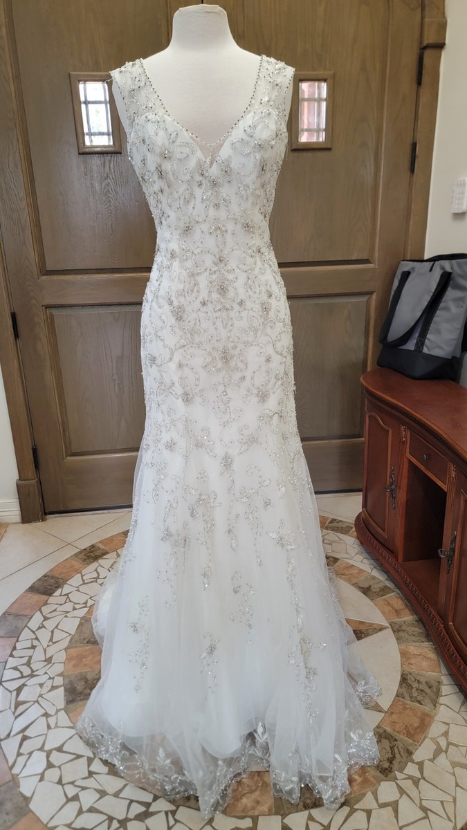 crystal embroidered wedding dress Crystal-embroidered Evening Gown, Illusion Cape, Beaded Wedding Guest Dress