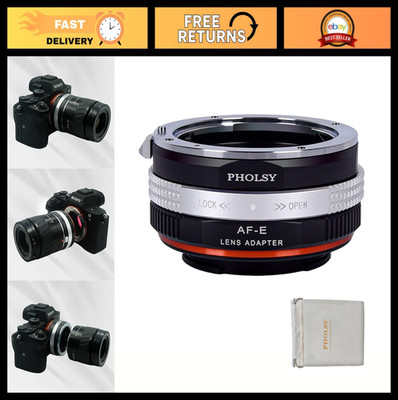 Lens Mount Adapter with Aperture Ring for Sony A to E Mount Camera, Minolta AF