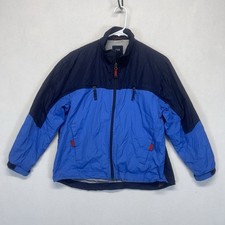 GAP Kids Large Windbreaker Rain Jacket Blue Full Zip Pockets Boys Girls Pockets