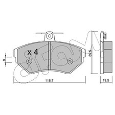 Satz Bremsbeläge Bremsklötze vorne für Seat Cordoba 6K1 6K5 Ibiza 2 | 2388920