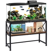 Aquarium Stand, 30 Gallon Fish Tank Stand with Storage, 2 Tier Metal Frame
