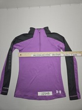 Under Armour Storm Girls Youth Medium YMD Purple 1/4 Zip Pullover ColdGear