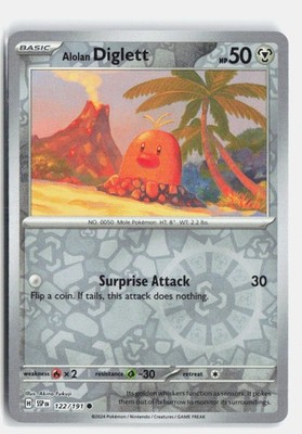 Alolan Diglett 122/191 Common Reverse Holofoil SSP NM