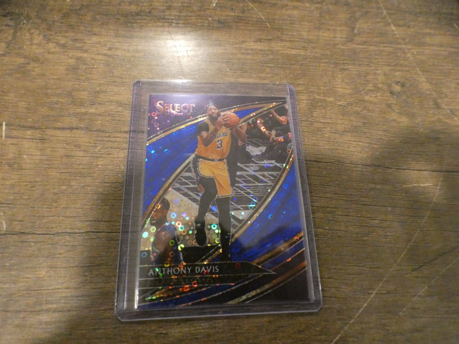2019-20 Panini Select Courtside Anthony Davis Blue Disco Prizm /25 LA Lakers