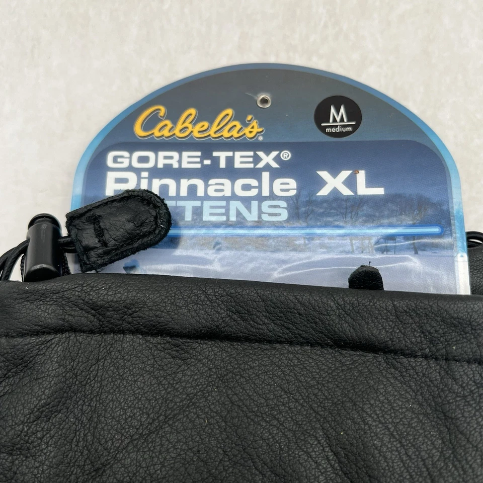 Cabela’s Gore-Tex Leather Black Mittens Medium Thinsulate 3M New Ski Snowboard - Image 4 of 4