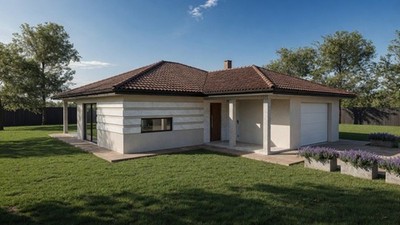 40x50 Small Modern 3 Bedroom 1.5 Bathroom House Floor Plan, 175,14 m2 / 1885sqft