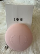 CHRISTIAN DIOR ROUND POUCH SILICONE PINK CD Logo NIB GWP VIP Gift Authentic